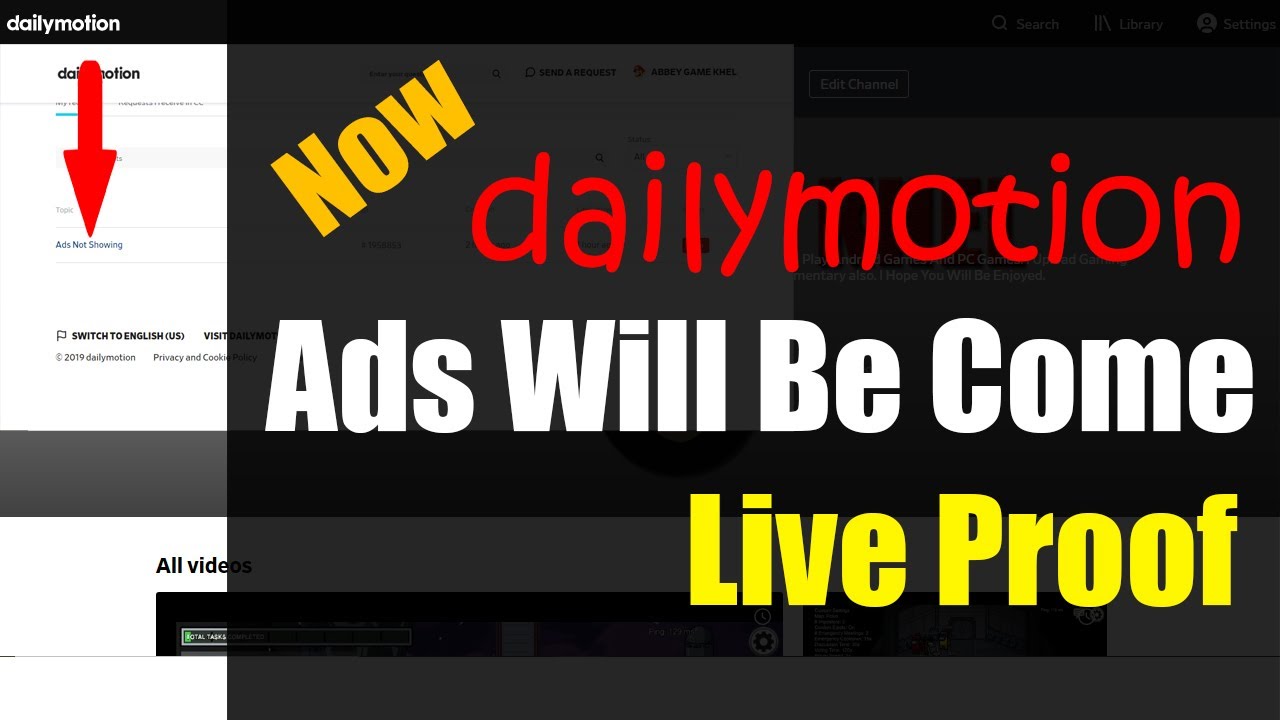 Dailymotion ads not showing Ads not showing dailymotion videos