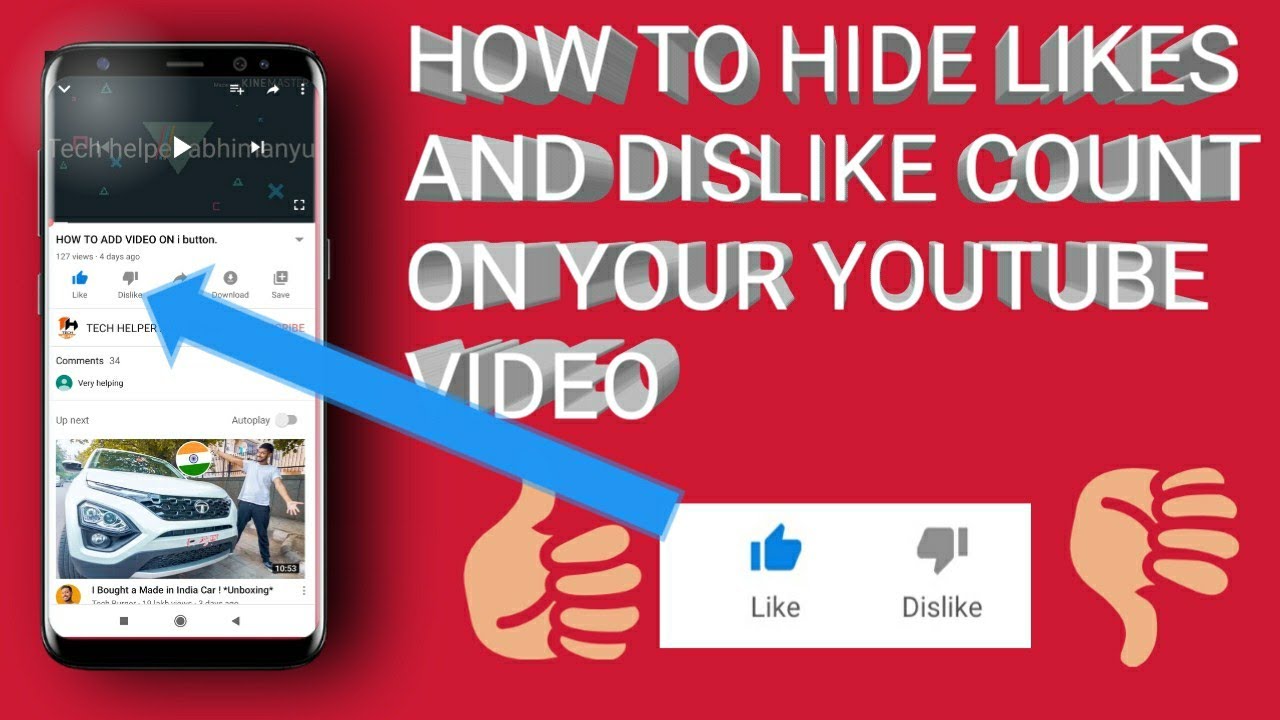 HOW TO HIDE LIKE DISLIKE IN YOUTUBE VIDEOS YouTube