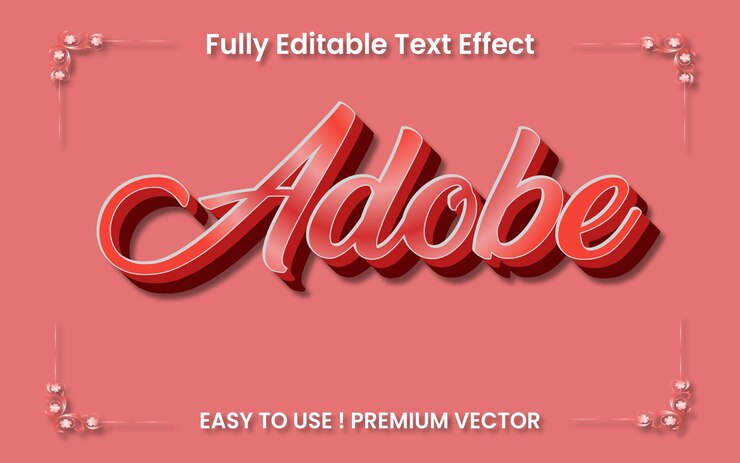 Premium Vector Editable text effect adobe text style premium