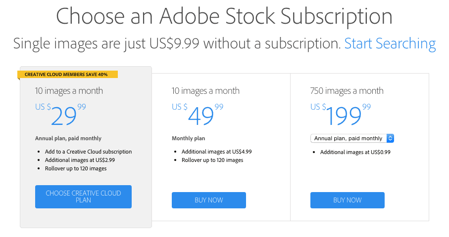 how much are adobe stock photos