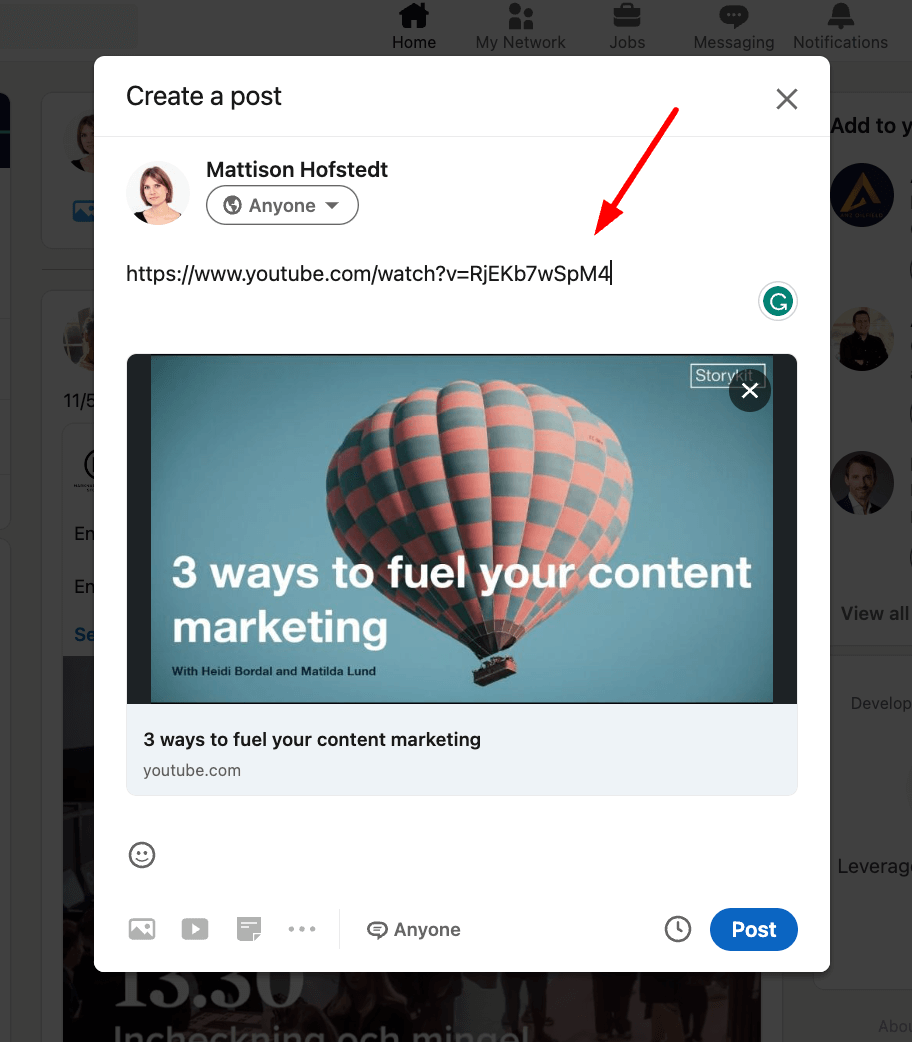 How to post a video on LinkedIn