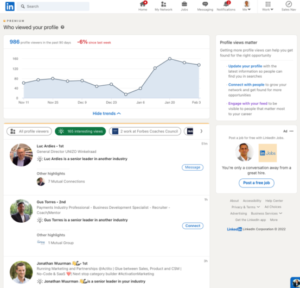 LinkedIn Honours Awards Section