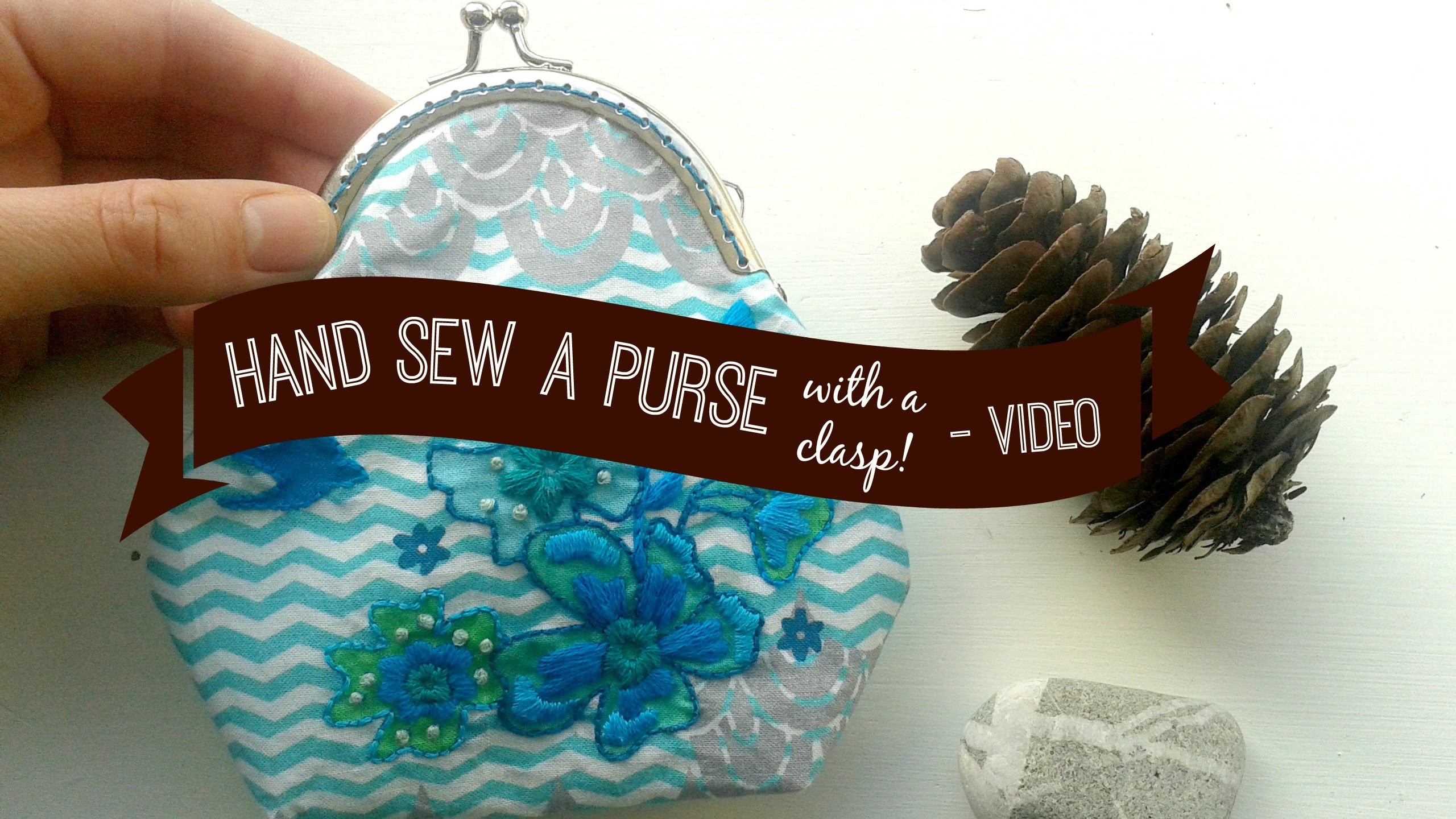How to hand sew a Purse with lining Purse making tutorial Part 1