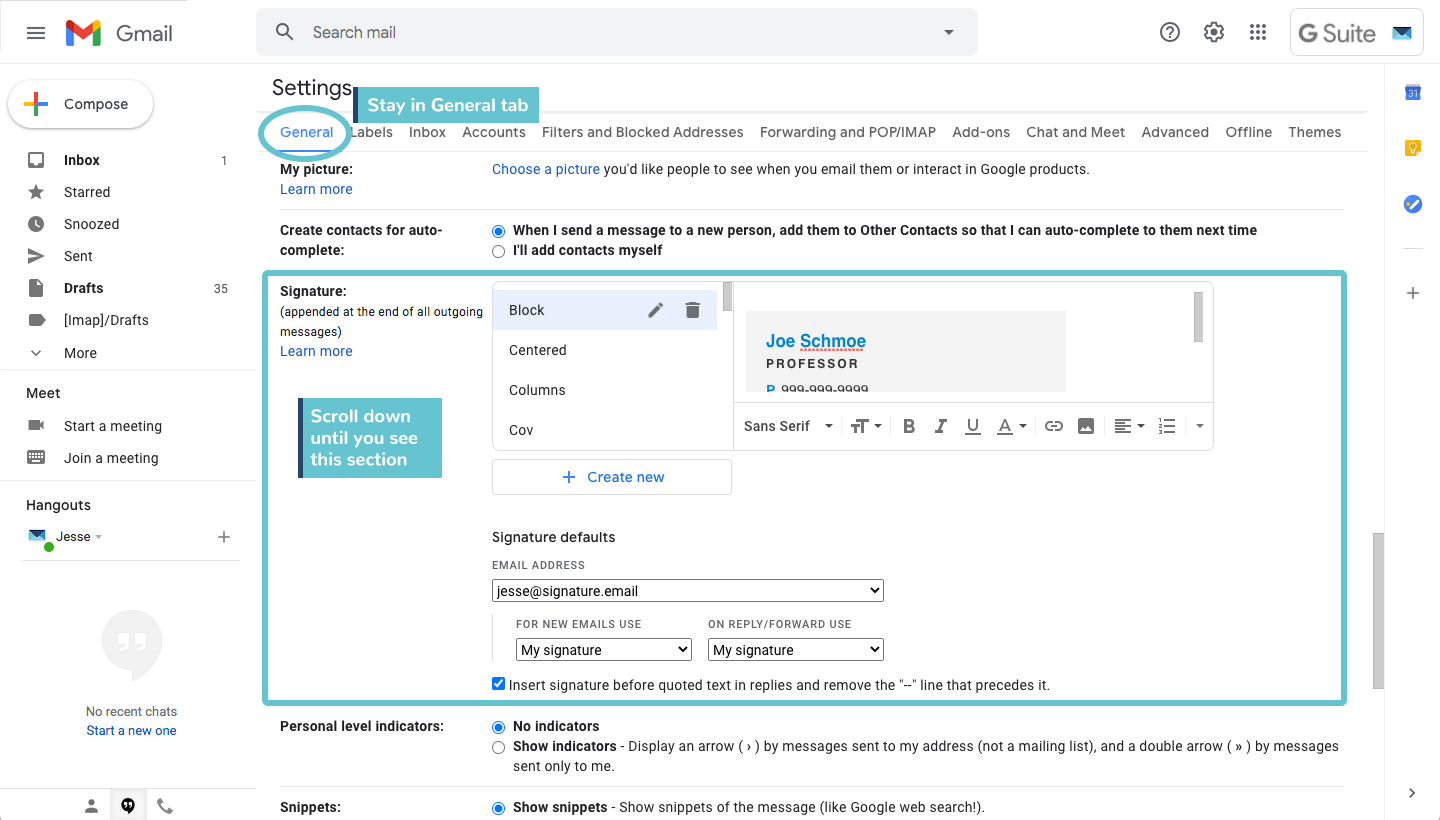 How to add an image to an email signature in Gmail