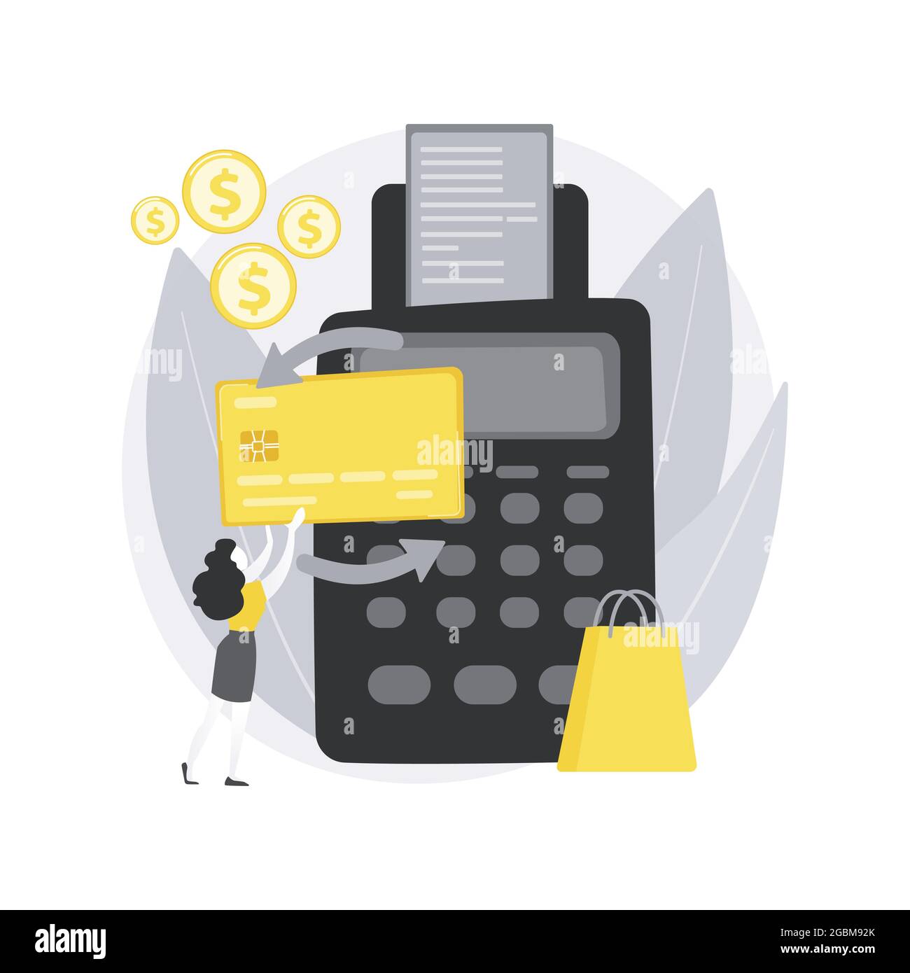 Payment processing abstract concept vector illustration Stock Vector