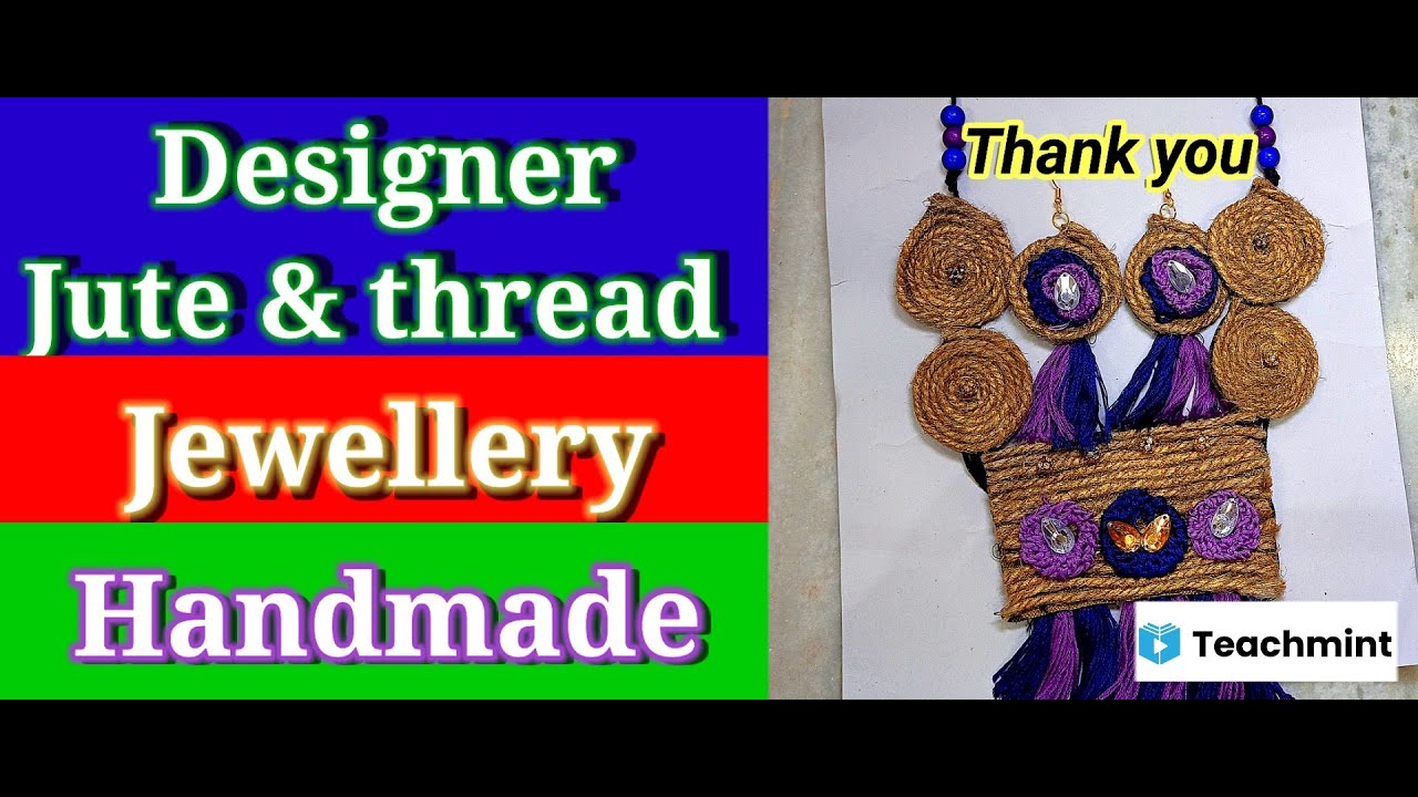 DIY Handmade Jewellery Jewellery making at home Thread necklace