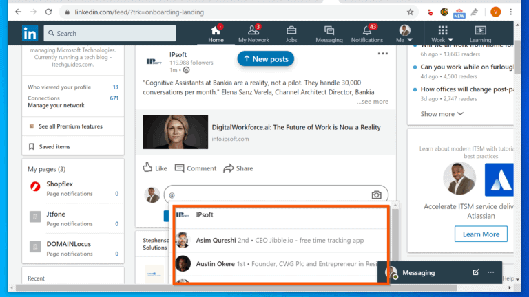 How to Tag Someone on LinkedIn On Comments Messages and Posts