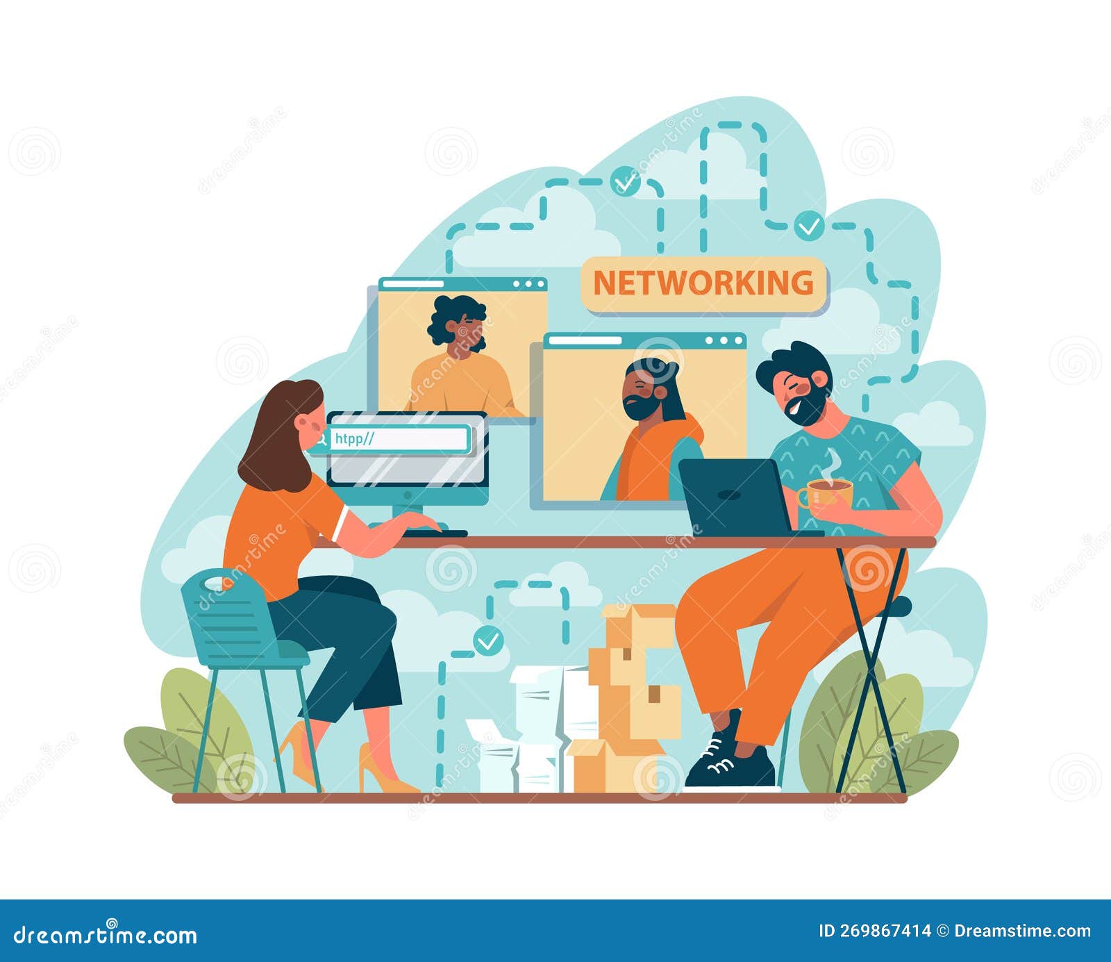 Networking Employees Collaboration Establishment Of Partnerships