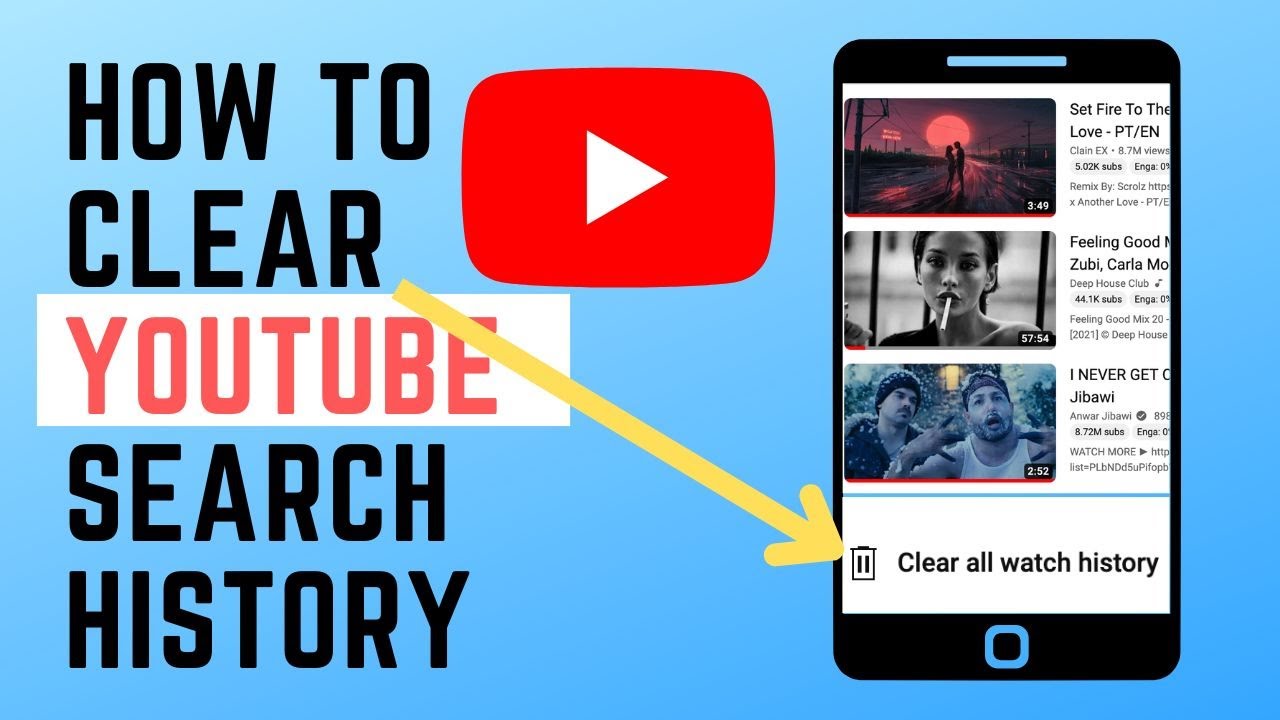 How to Delete YouTube Search History Clear YouTube History YouTube