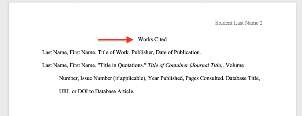 MLA Quick Citation Guide Intext Citation Works Cited