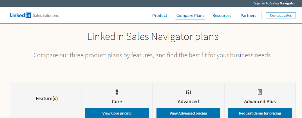 LinkedIn Sales Navigator Cost Plans Golden Leads