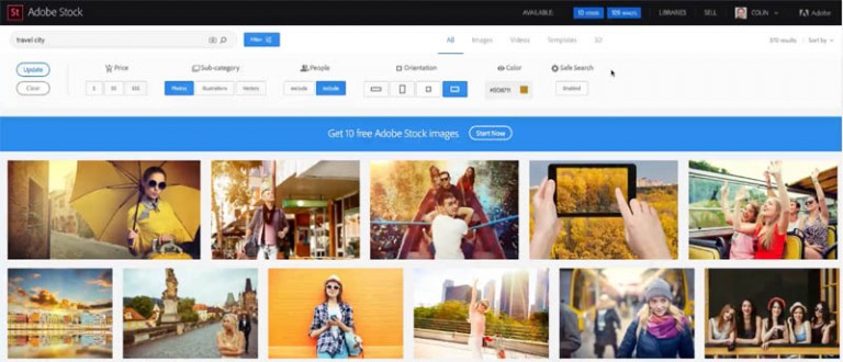 How to search and download Adobe Stock images in Photoshop PhotoshopCAFE