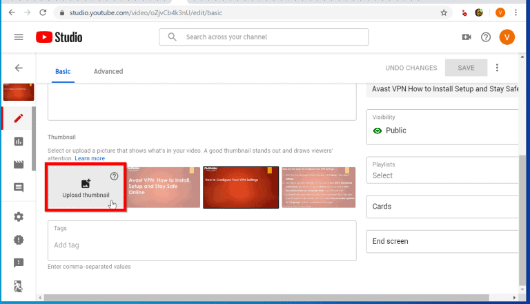 How to Change YouTube Thumbnail PC or YouTube Studio App
