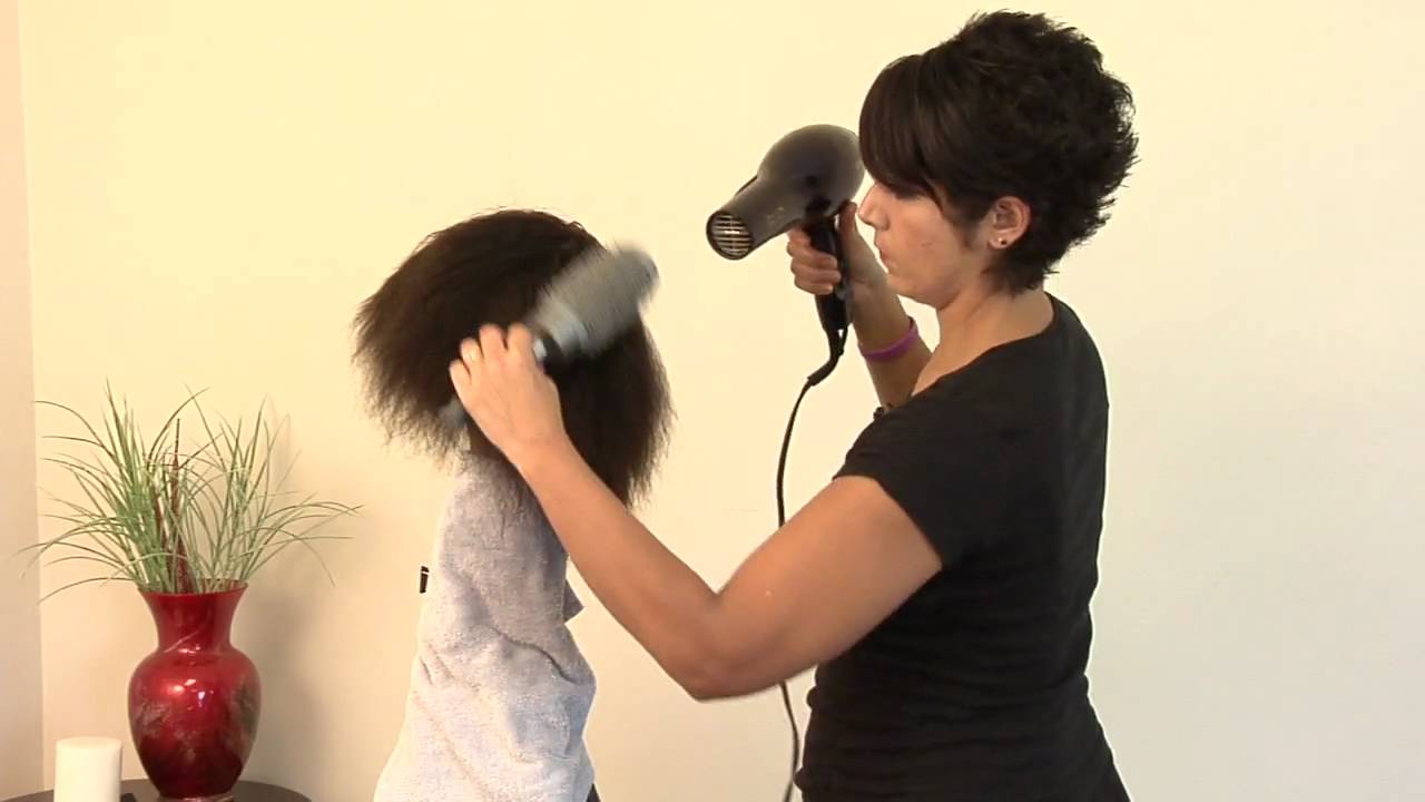 Tips on Hair Styling How to Straighten Hair with a Blowdryer YouTube
