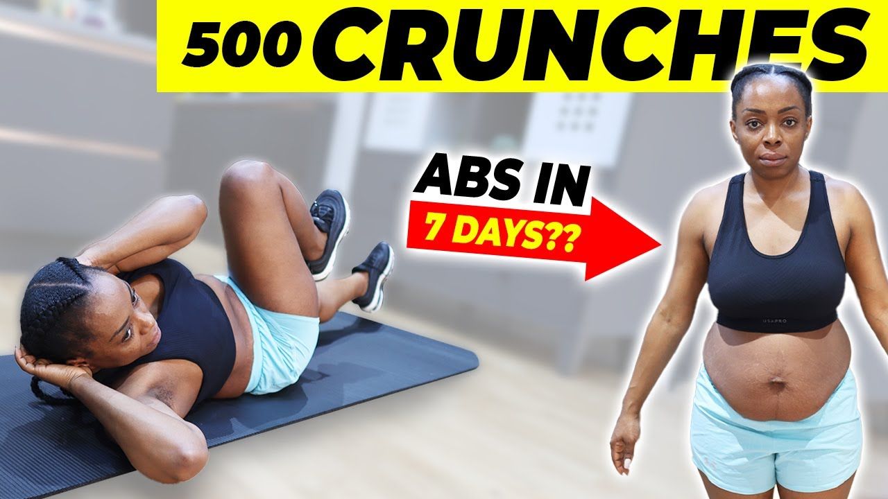 500 CRUNCHES A DAY FOR 7 DAYS See What Happened to My Belly 7 day
