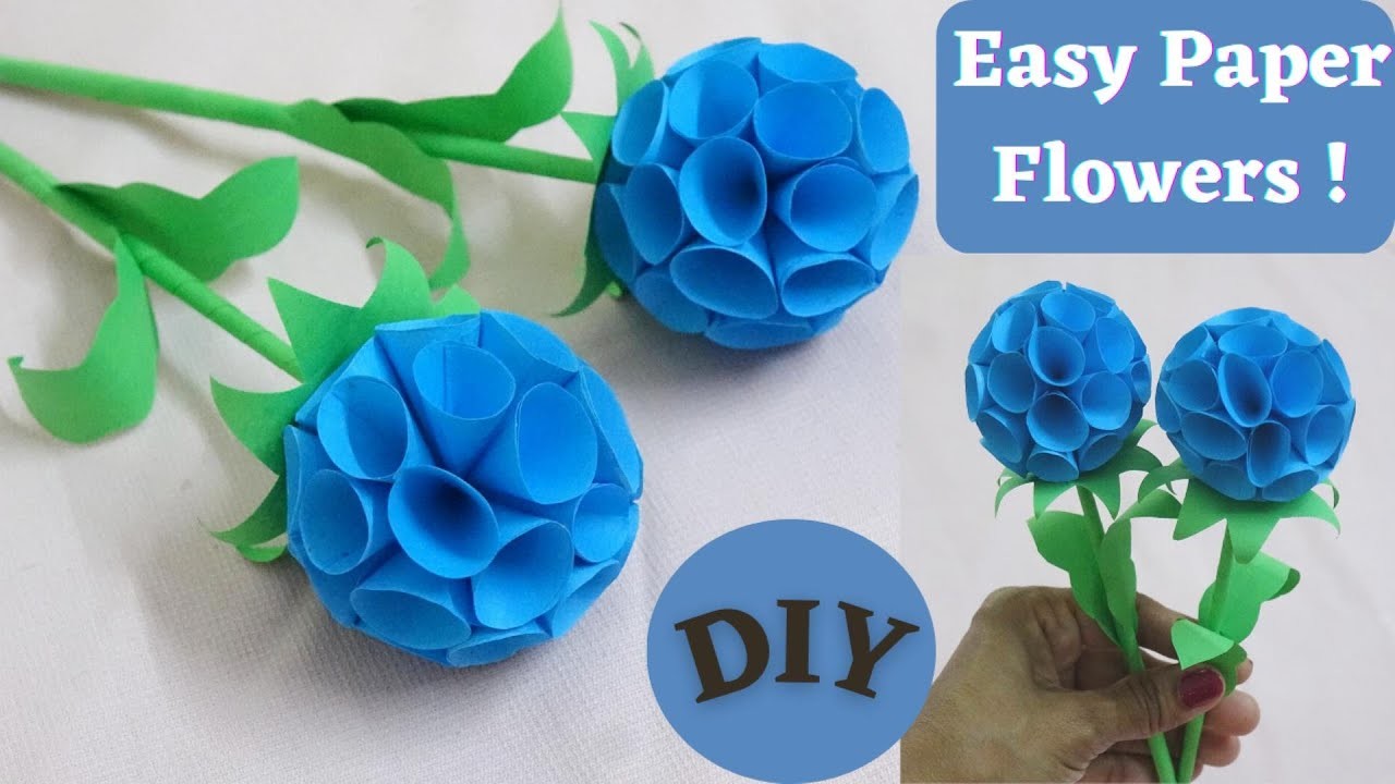 Easy Paper Flowers DIY Paper Flower Making Tutorial Step By Step