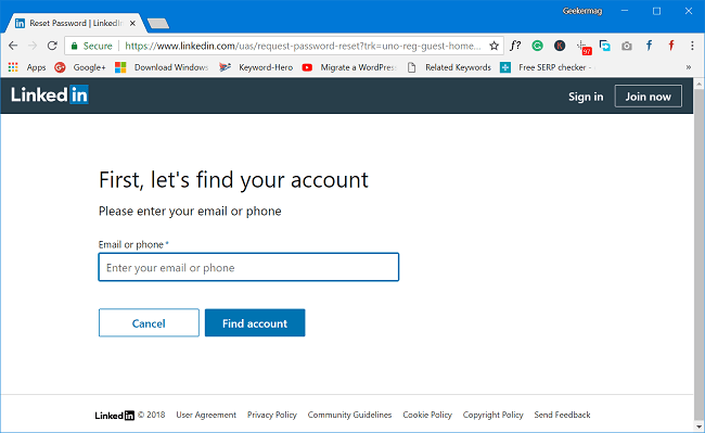 How to Recover Linkedin Forgot Password