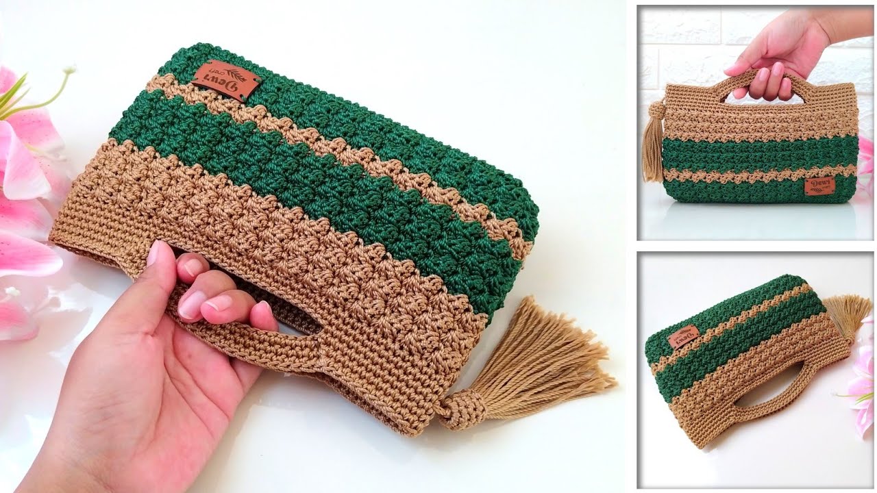 BEAUTIFUL PATTERN HOW TO MAKE CROCHET HANDBAGS EASY FOR BEGINNERS