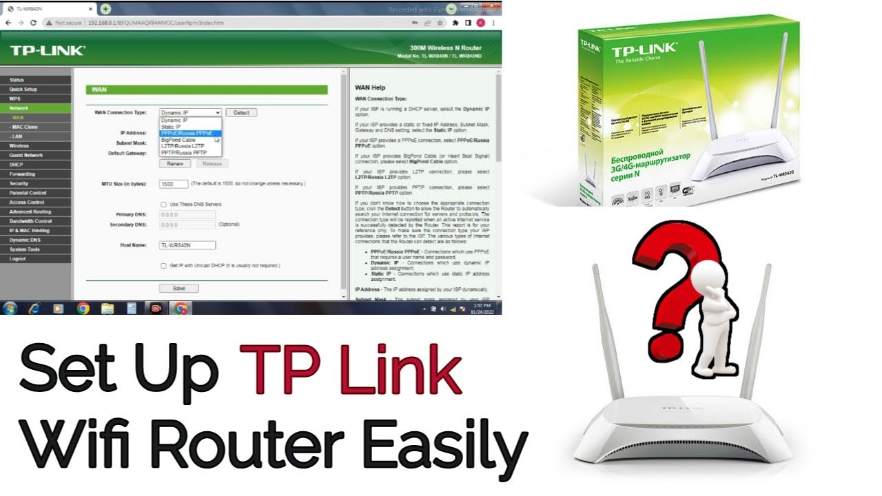 How to set up a TPLink wifi Router Easily Complete settings Wifi