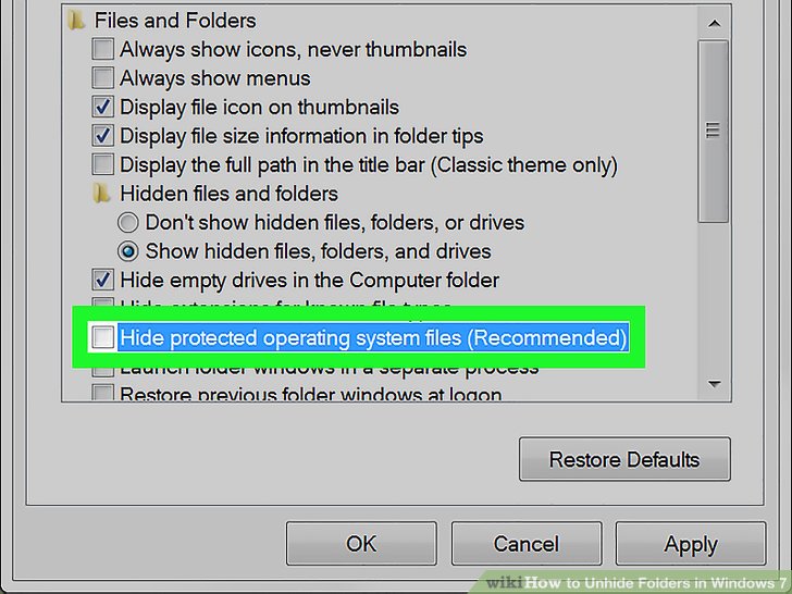 How to Unhide Folders in Windows 7 9 Steps with Pictures