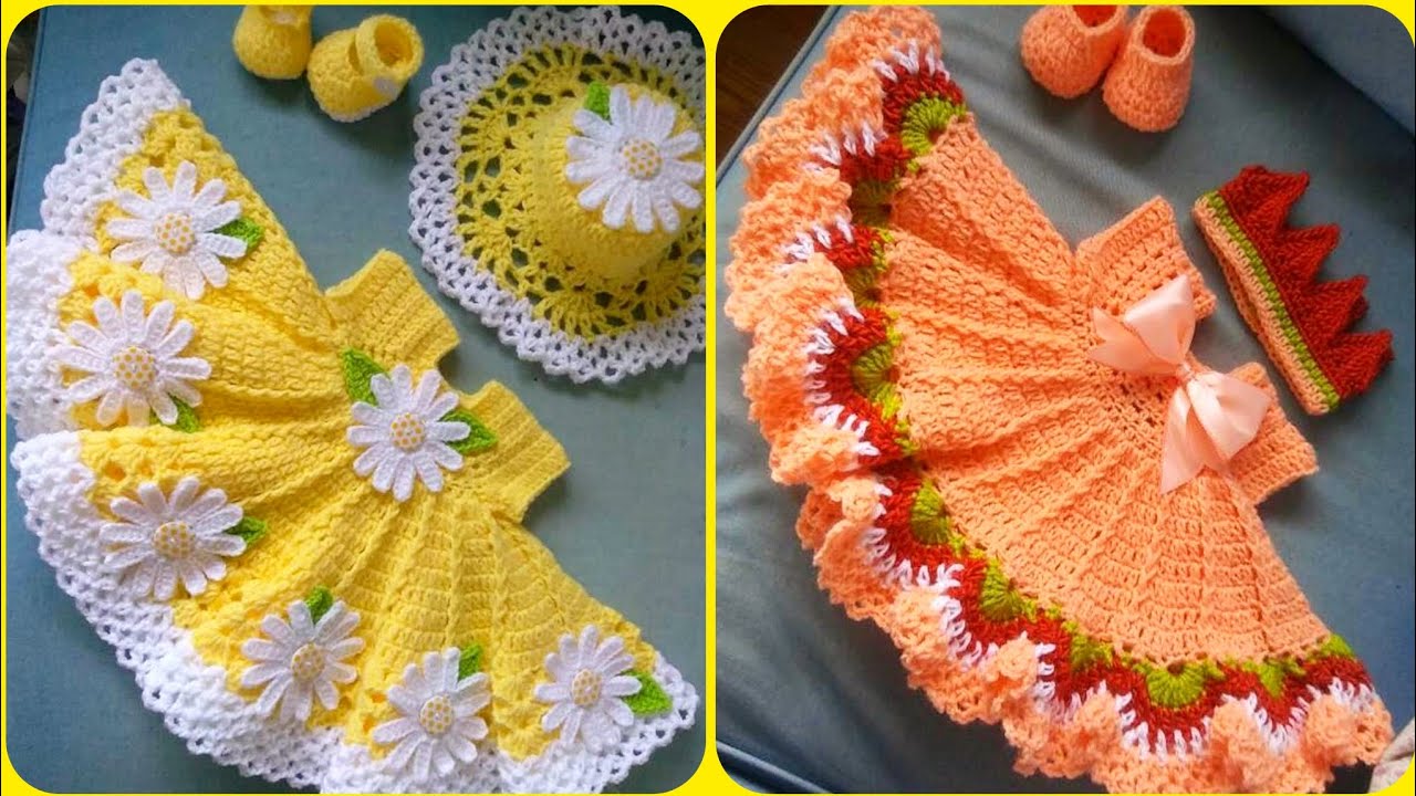 Delicate DIY Crochet 36 month Baby Frocks pattern StunningCrochet