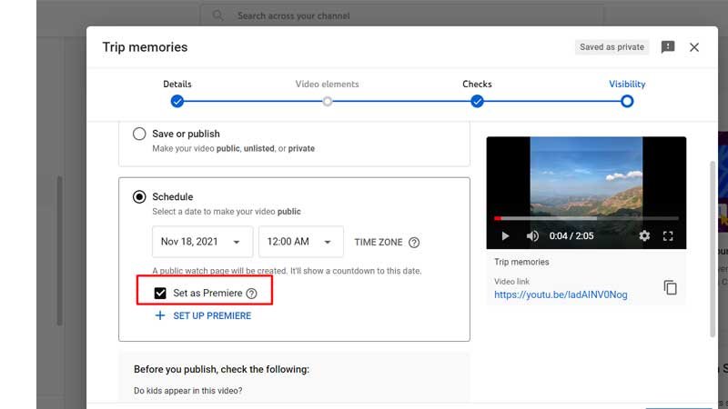 How To Set YouTube Premiere Countdown Veefly Blog