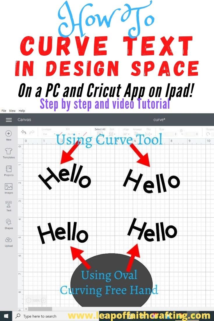 How to Curve Text in Cricut Design Space on PC and iPad Cricut How