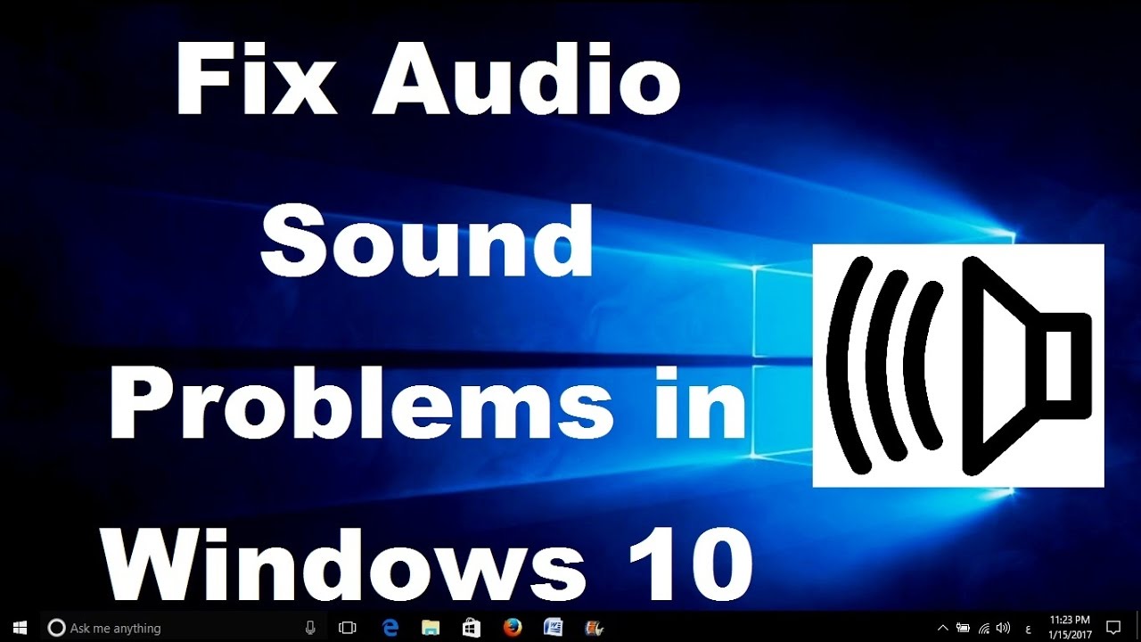 How To Fix Audio Sound Problem in Windows 10 2 Methods YouTube