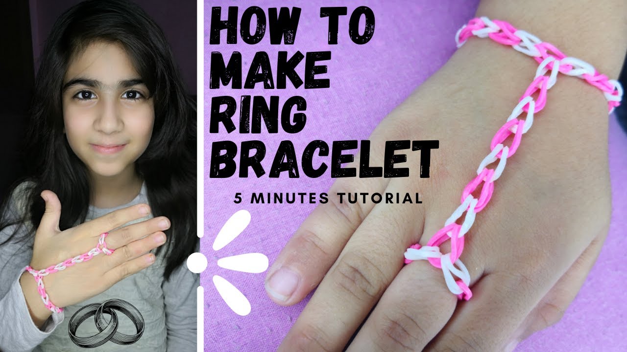 How to make Ring Bracelet with Loom Bands Easy Loom Band Tutorial