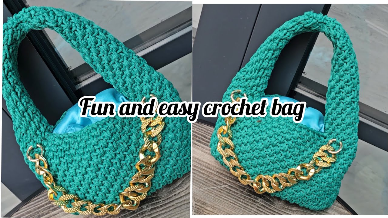 Simple crochet bag tutorial YouTube