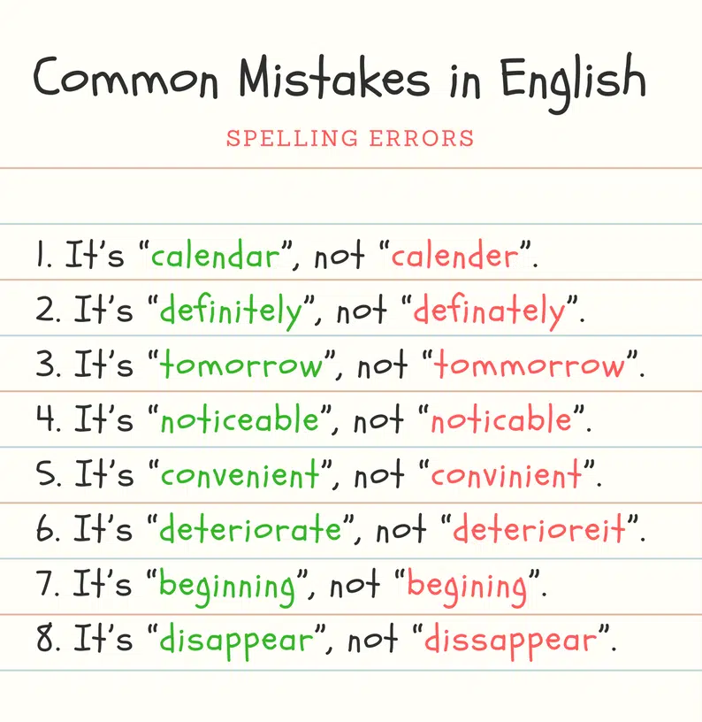 Commonly Misspelled Words A Guide to Avoiding Embarrassing Errors