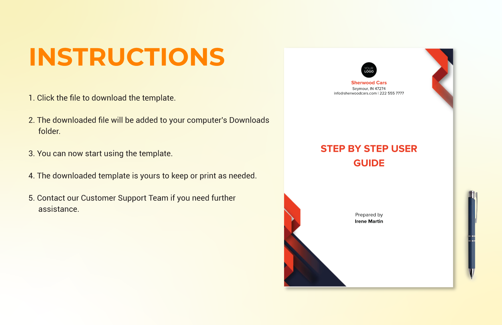 Step by Step User Guide Template in Word Download Templatenet