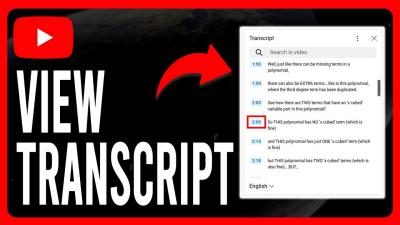 Accessing and Using the Transcript Feature on YouTube Videos
