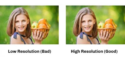 how to know if an image is high res