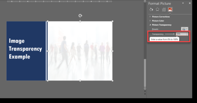 how to make a image transparent on google slides