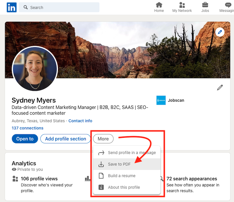 Sample Resume With Linkedin Url