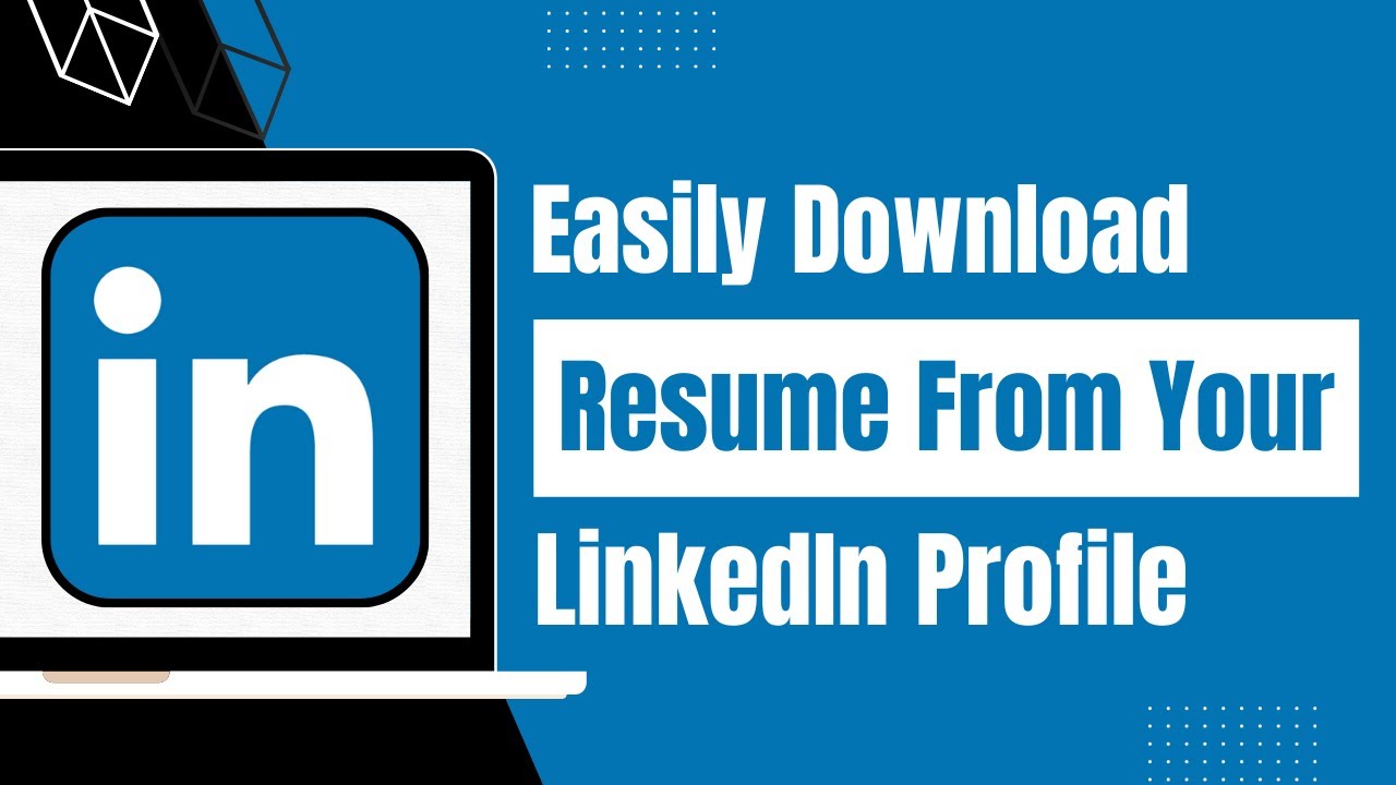 How to Download Resume From Linkedin EASY STEPS YouTube