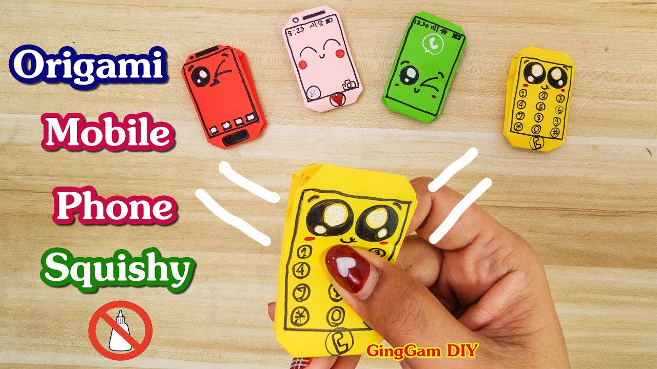 How to make a paper mobile phone Squishy no glue