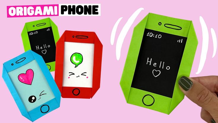 How to make paper phone no glue EASY How to make paper Origami easy