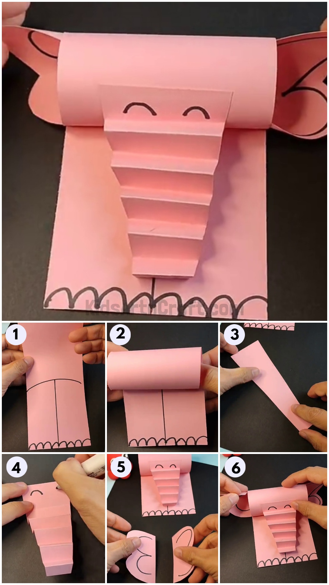 Easytomake Paper Elephant Craft Tutorial For Kids Kids Art Craft