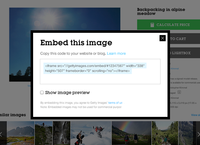 Getty Images Now Allows the Embedding of Photos for Free on Websites