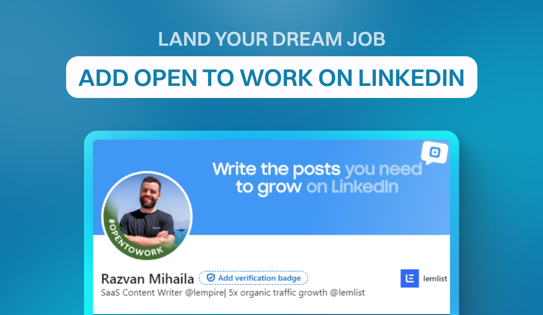 How to Add Open to Work on Your LinkedIn Profile Grow Your Personal
