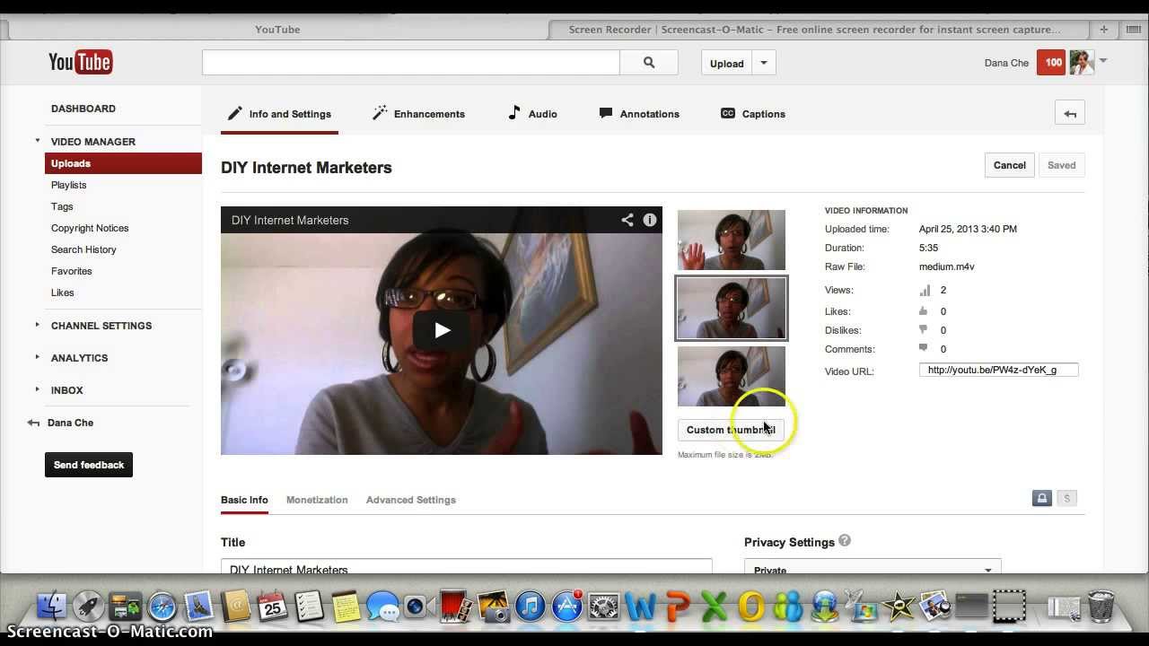 How to Change Your YouTube Video Thumbnail EASY YouTube