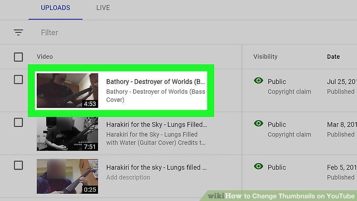 How to Change Video Thumbnails on YouTube wikiHow