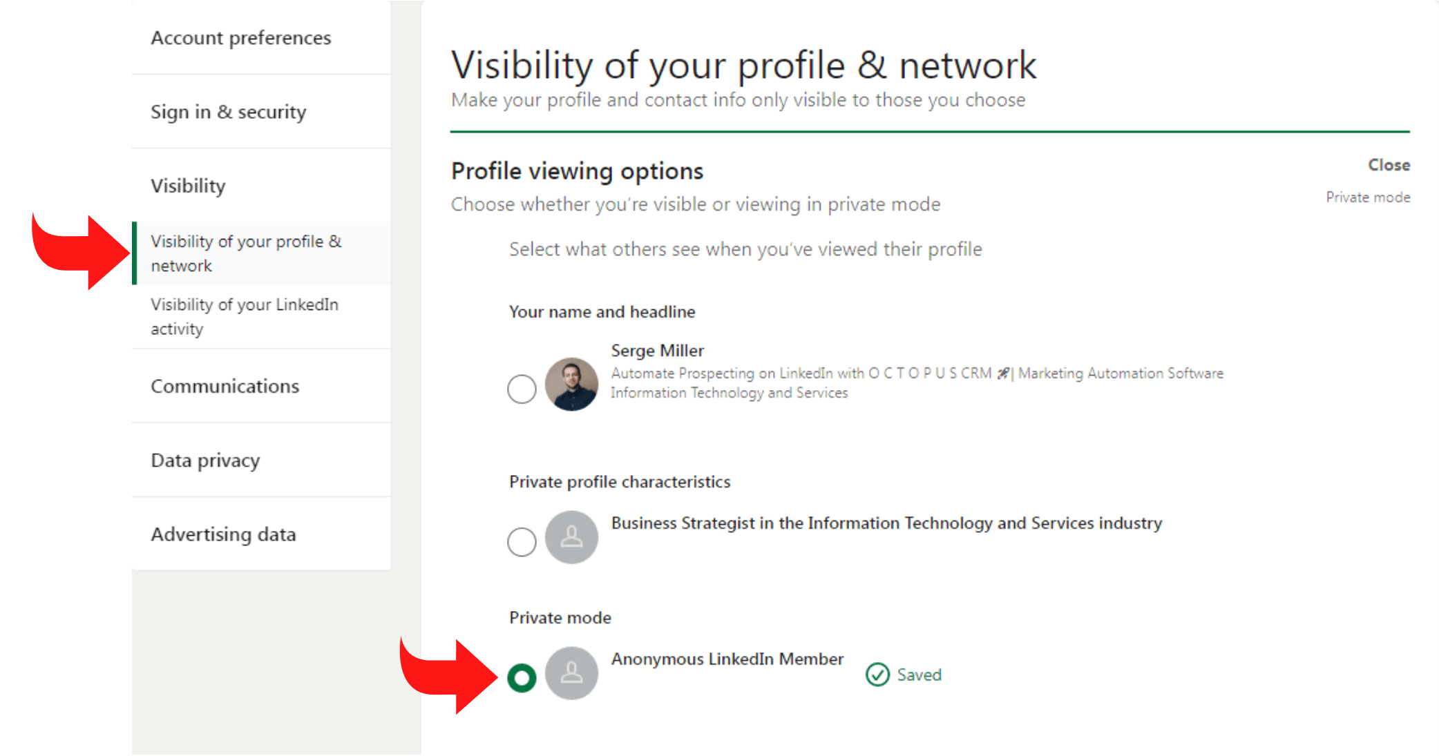 How to Block Someone on LinkedIn Octopus CRM