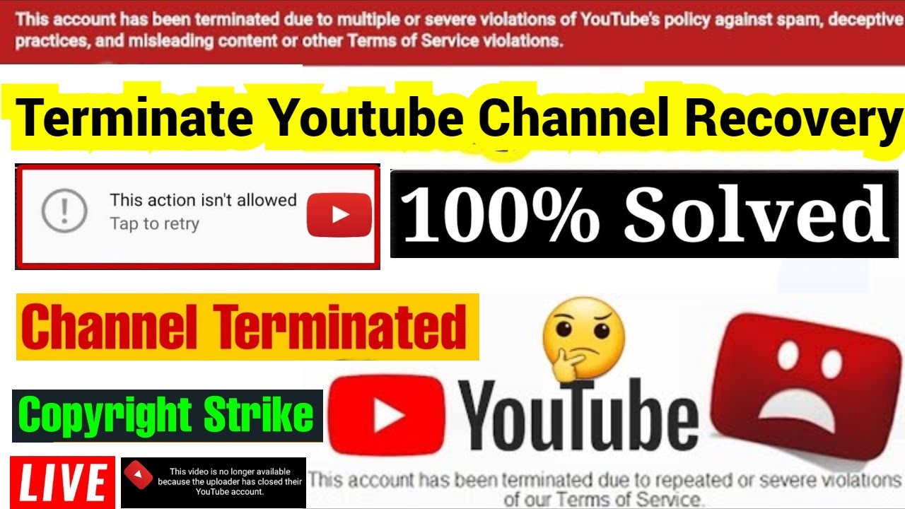 How to terminate youtube channel recovery how to recover permanently