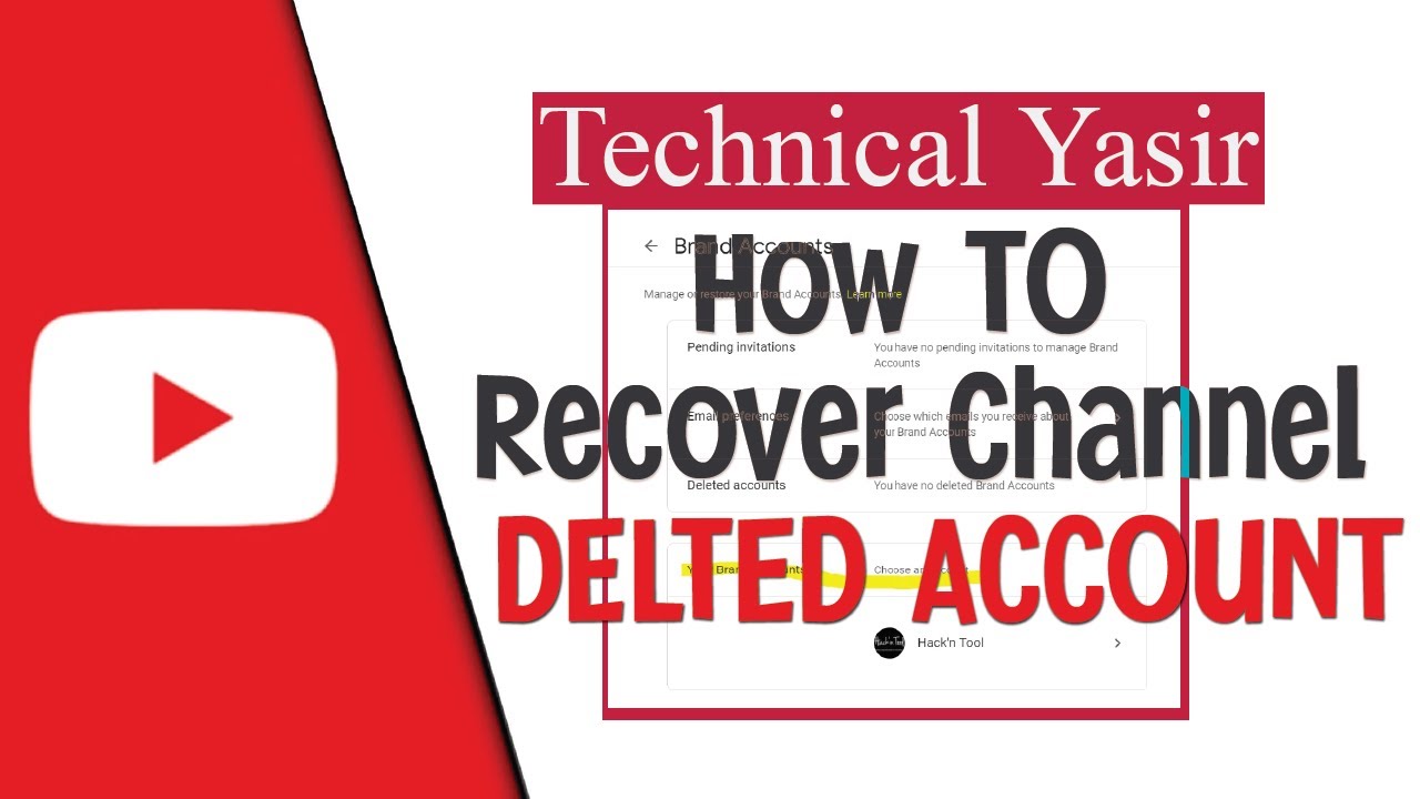 How to Recover Permanently Deleted Youtube Channel YouTube
