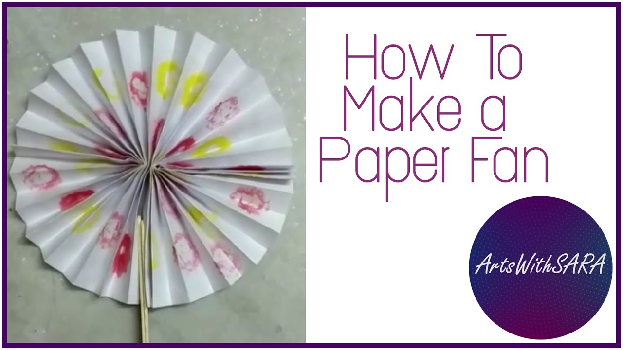 How To Make a Paper Fan Simple and Easy Origami YouTube