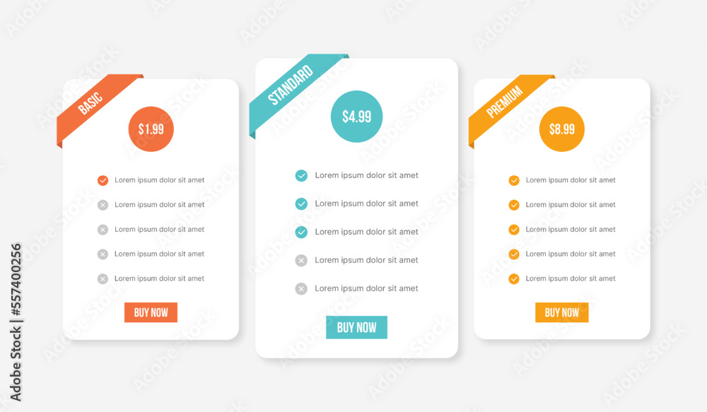 Vector plan offer price package subscription options comparison table