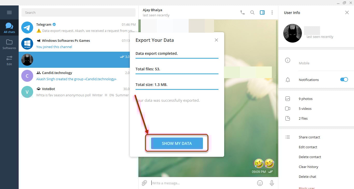 How to backup Telegram chats